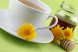 Dandelion tea with honey