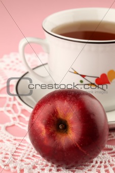 Tea and apple