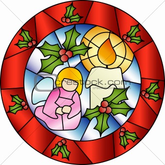 Christmas stained glass decoration