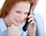 Confident businesswoman taling on phone 