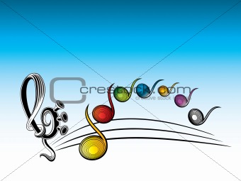 Music color symbols illustration