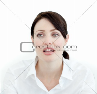 Close-up of a young businesswoman 