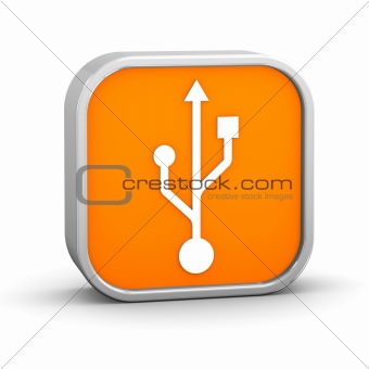 Orange USB Sign