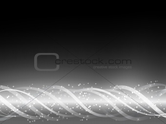 Black and White Glowing Lines Background. 