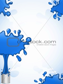 Blue Ink Splash Background. 