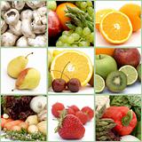 fruit and vegetables collage
