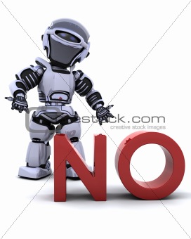 robot with no sign
