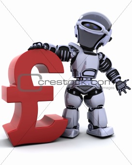 robot with symbol