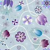 Seamless gentle  floral pattern