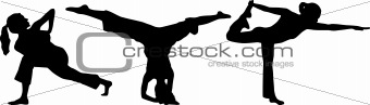 Silhouette yoga