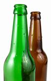 Two beer bottle isolated