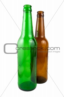 Two beer bottle