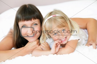 Happy Mother And Daughter