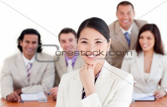 Charismatic Asian businesswoman in a meeting 