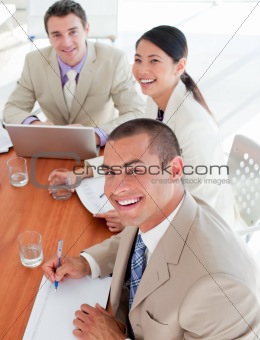 Confident business people in a meeting 