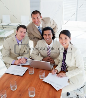Business team having a meeting
