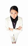 Young Asian businesswoman with folded arms 