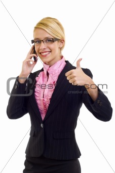Happy businesswoman