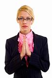 businesswoman praying
