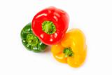 red, yellow and green paprika