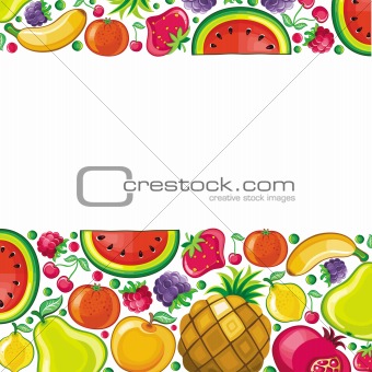 delicious fruits combined in frame.