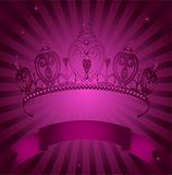 Princess Crown on radial grange background