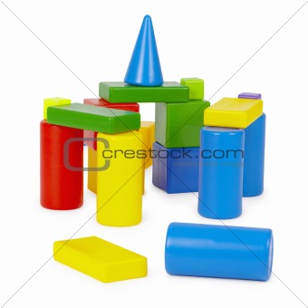 Castle of color toy bricks
