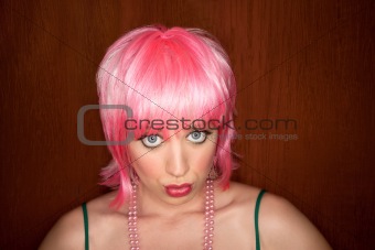 Woman with Pink Hair