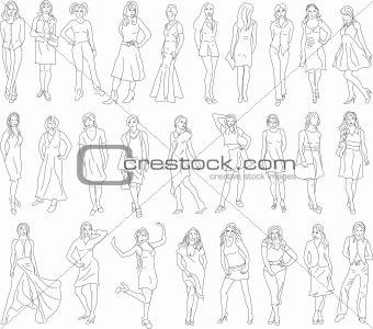 Sketches of women