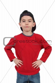 Photo of adorable young boy with hat