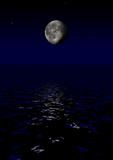 Moon over the sea