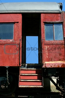 Old passenger train car