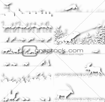 Animal cutout foregrounds