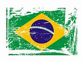 grunge Brazil flag vector