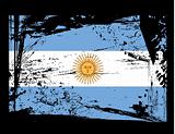grunge Argentina flag vector  