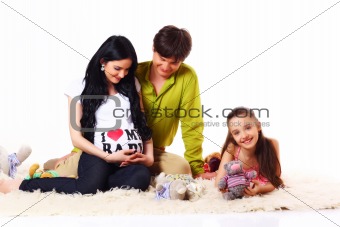 Family expecting baby