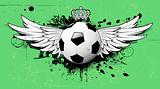 soccer grunge emblem