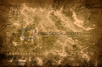 Grunge background and texture with a map.