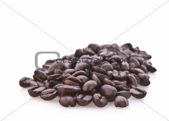 Coffee beans with copy space