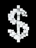 dollar pixel box symbol