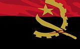 Vector flag of Angola