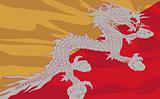 Vector flag of Bhutan
