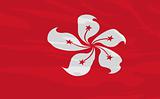 Vector flag of Hong Kong