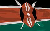 Vector flag of Kenya