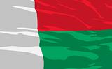 Vector flag of Madagascar