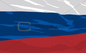 Vector flag of Russia