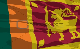 Vector flag of Sri Lanka