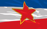 Vector flag of Yugoslavie