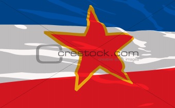 Vector flag of Yugoslavie