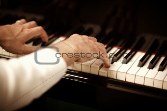 man playing piano